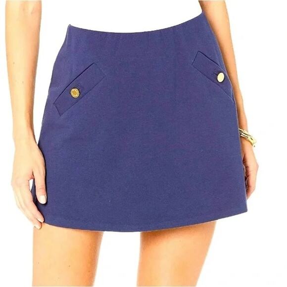 Lilly Pulitzer Madison Mini Skirt Skort Navy Blue XL - Picture 1 of 7